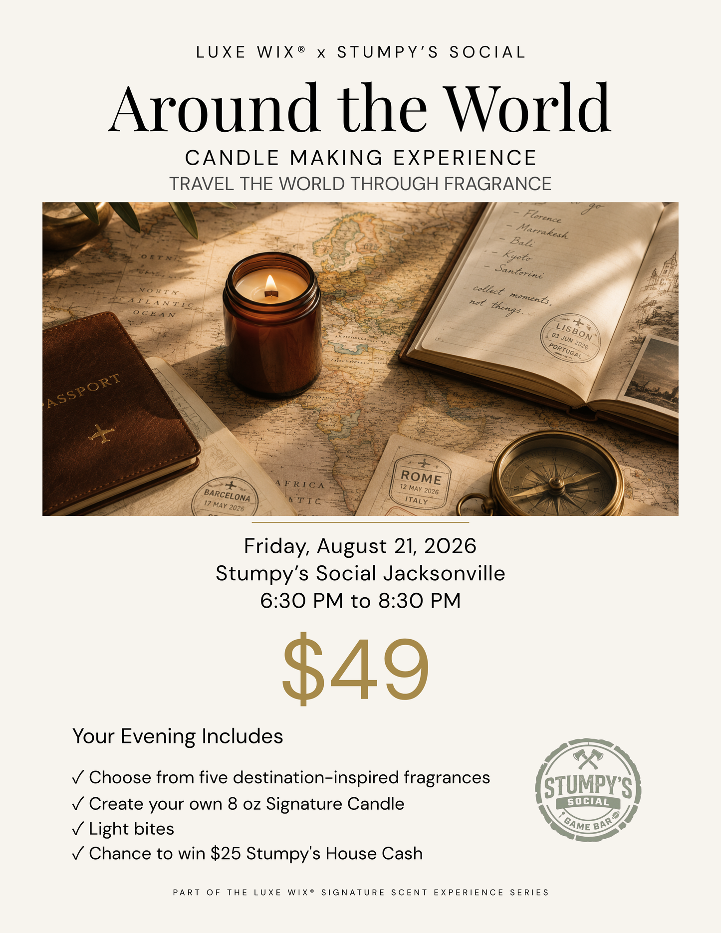 Around the World Candle Making Experience | Stumpy’s Social
